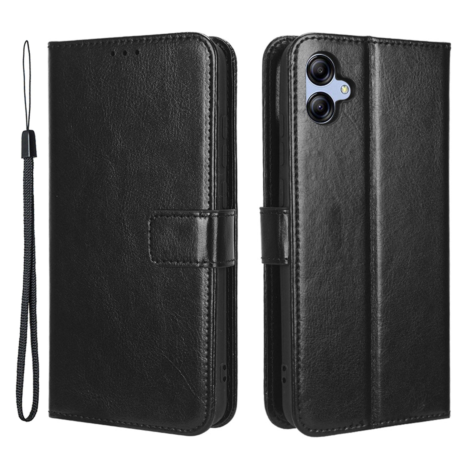 Drop-proof Phone Case For Samsung Galaxy A04e 4G F04 4G M04 4G Crazy Horse Texture Magnetic Flip Wallet Stand PU Leather Cell Phone Cover with Strap Drop-proof Phone Case For Samsung Galaxy A04e 4G F04 4G M04 4G Crazy Horse Texture Magnetic Flip Wallet Stand PU Leather Cell Phone Cover with Strap